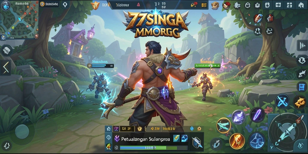 Tampilan screenshot dari gameplay mendebarkan 77SINGA dengan aksi karakter yang intens.