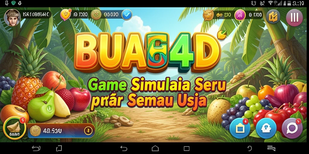 Tampilan menarik dari gameplay BUAH4D yang interaktif.