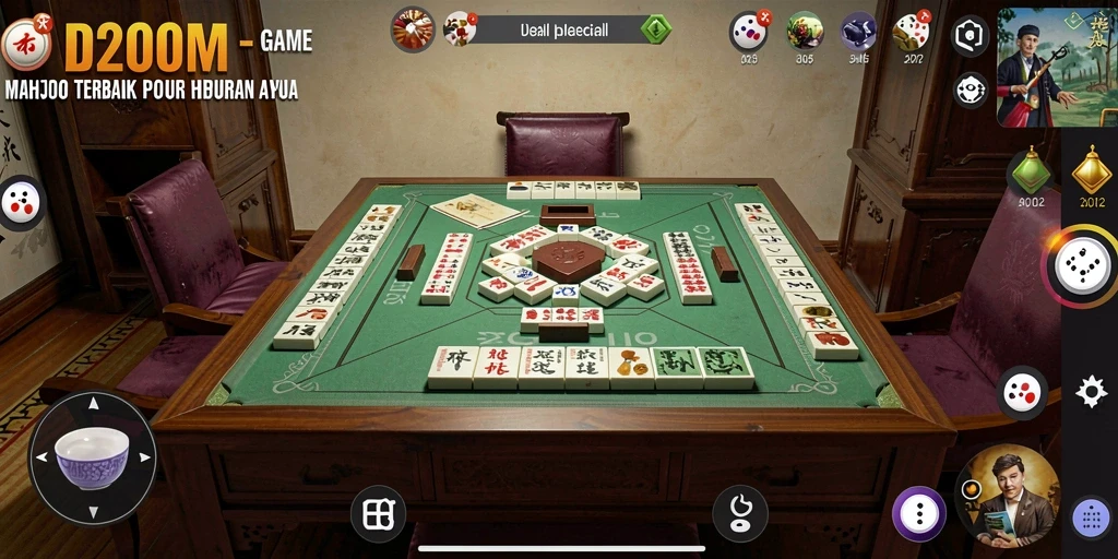 Tampilan menarik gameplay Mahjong di D200M.