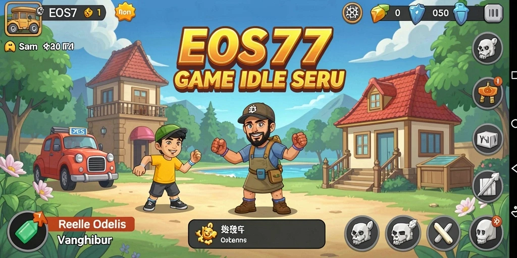 Tampilan gameplay menarik dari EOS77 saat bermain Idle.
