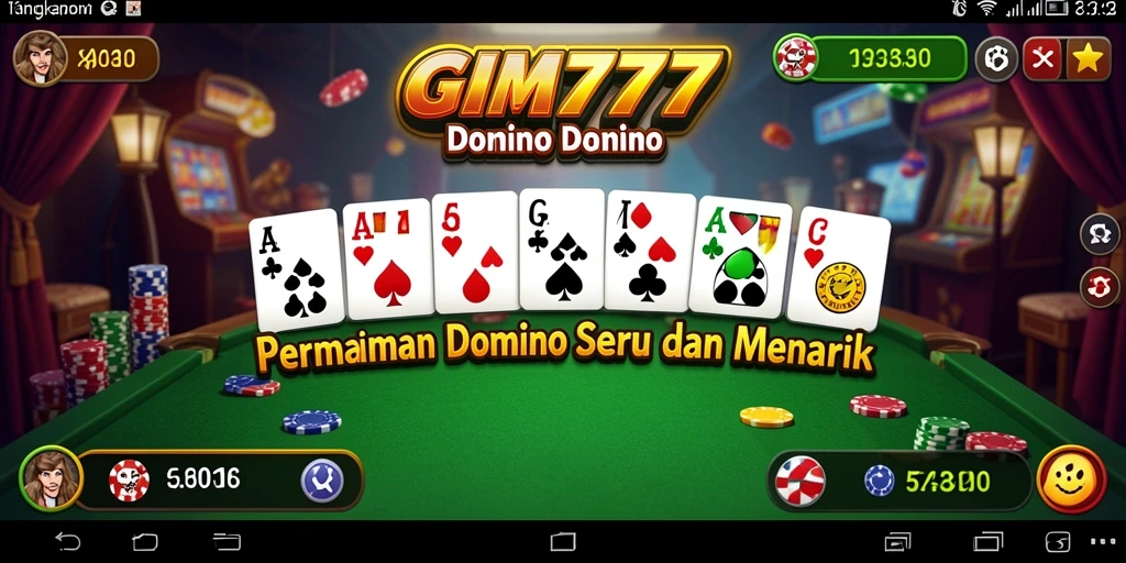 Tampilan menarik dari gameplay Domino di GIM777.