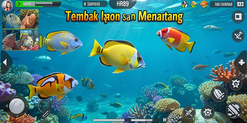 Gameplay Tembak Ikan yang penuh warna dan menantang.