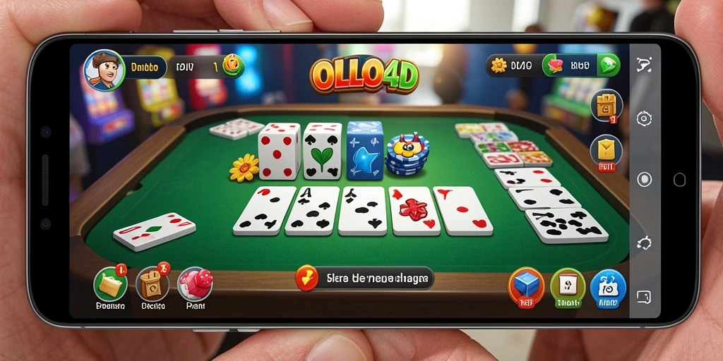 Tampilan gameplay OLLO4D saat pemain bersaing dalam permainan Domino.
