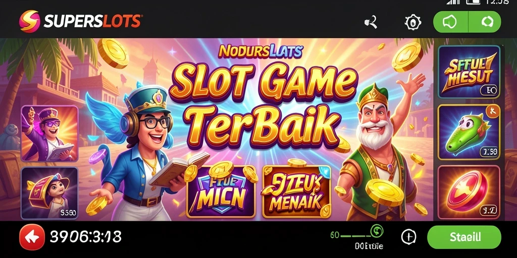 Tampilan permainan SUPERSLOTS yang seru dan memikat.